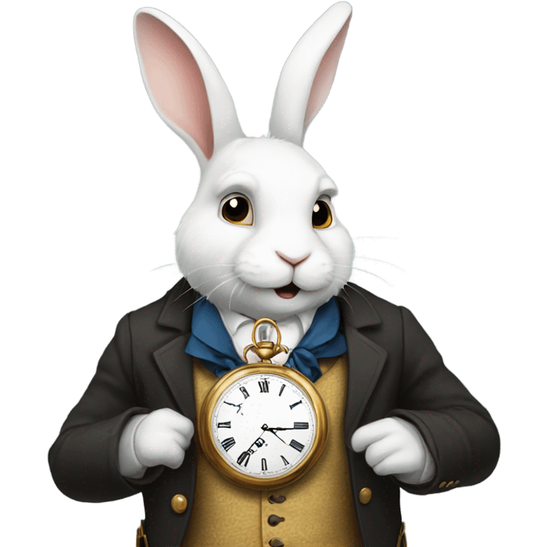 white rabbit alice in wonderland emoji