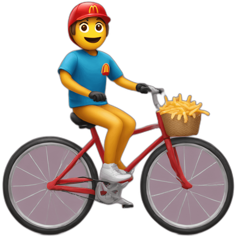 McDonald on a bicycle emoji