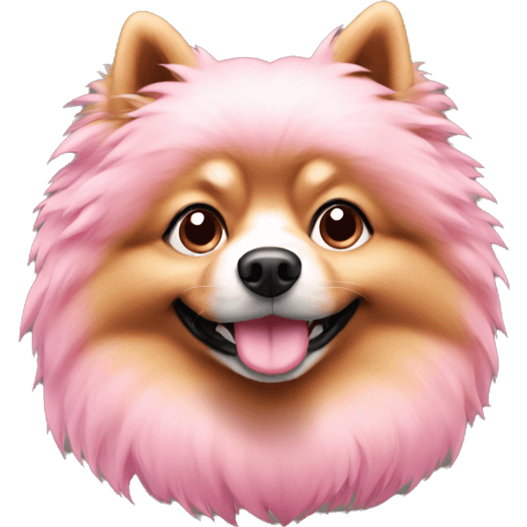 Pink spitz dog emoji