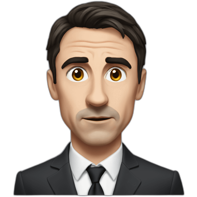 gary neville with an eyebrow raised emoji