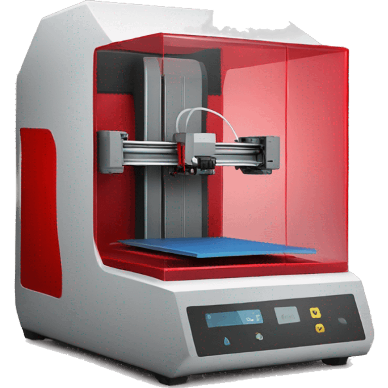 3d printer  red emoji