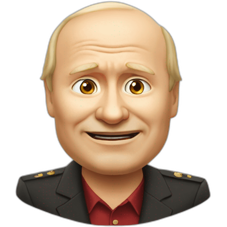 Vladimir Poutine qui fait une grimace emoji