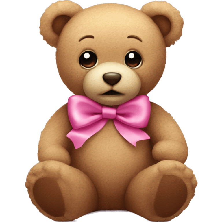 Teddy bear with pink loop  emoji