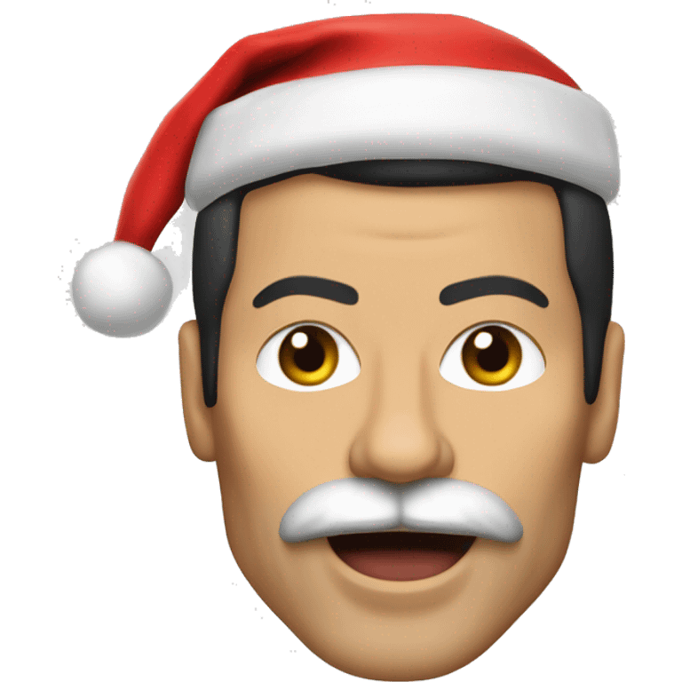 Freddie Mercury as santa claus emoji