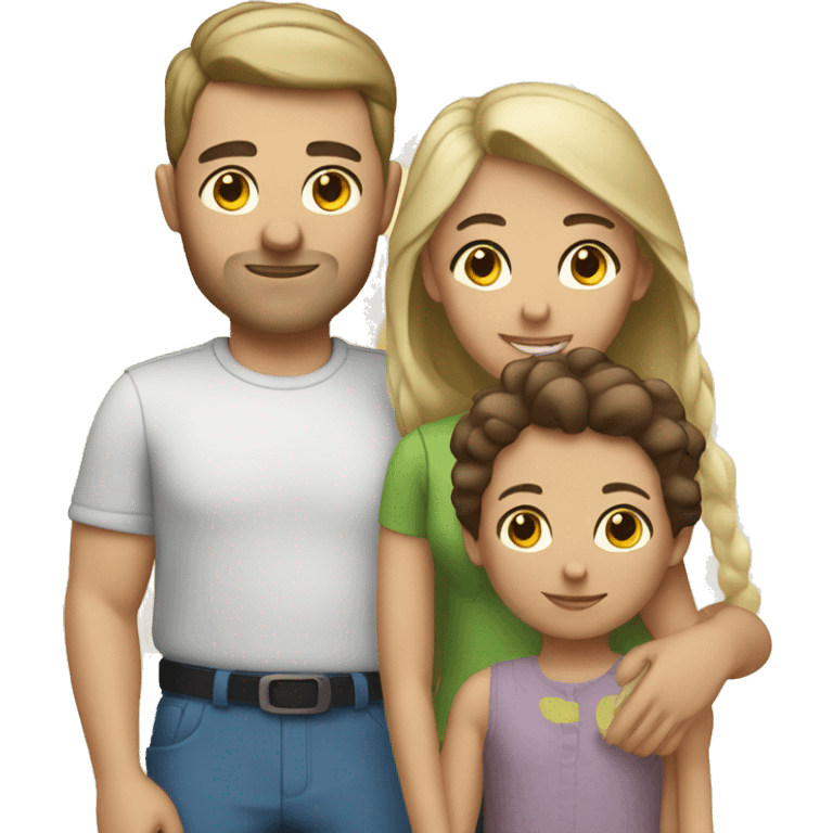 caucasian family of 4 emoji