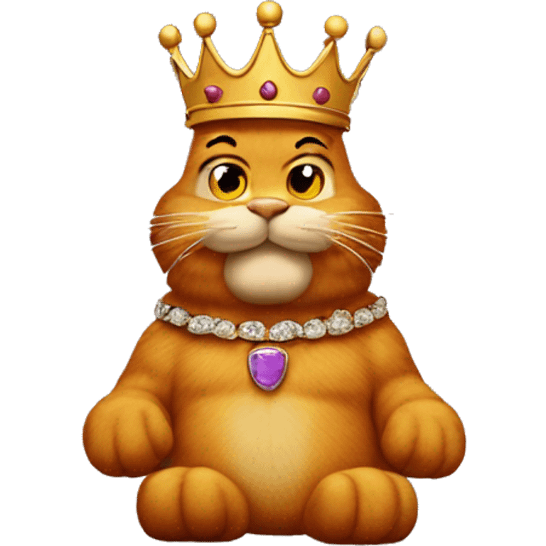 garfield with crown emoji