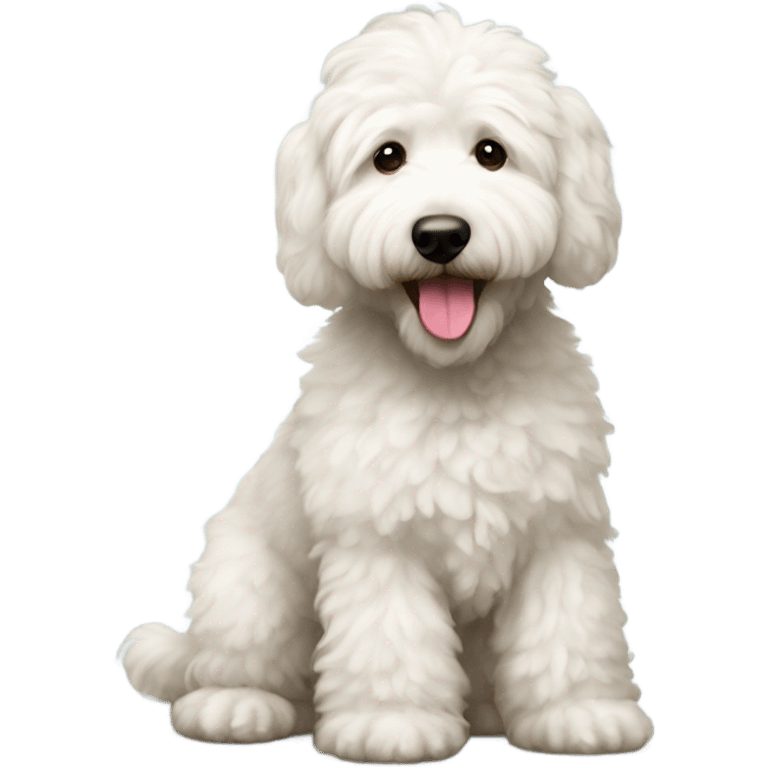 White fluffy goldendoodle emoji