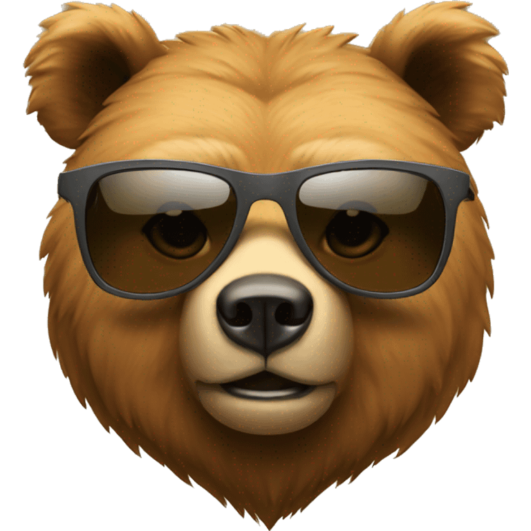 Bear wearing sunglasses  emoji