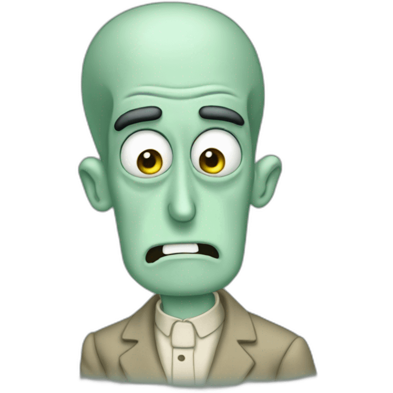 handsome squidward meme emoji