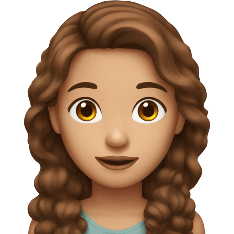 brown hair girl emoji