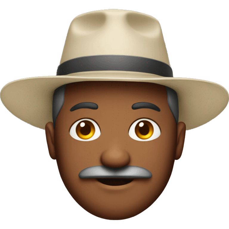 barbecue guy with mustache and hat emoji