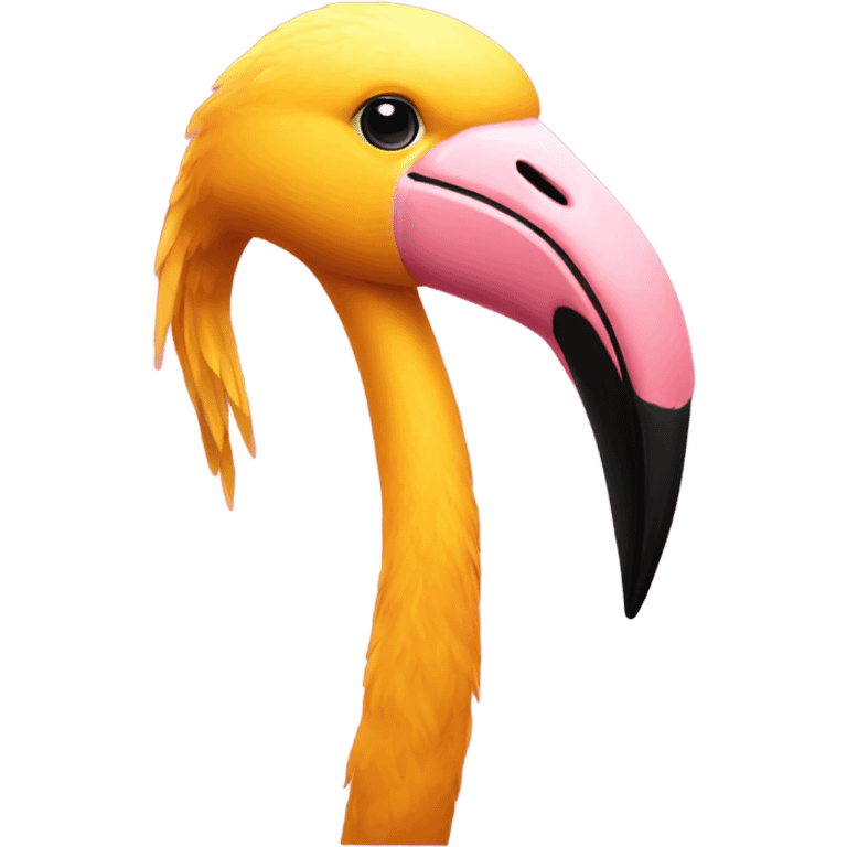 Yellow flamingo emoji