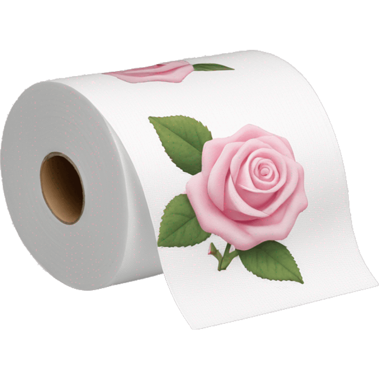 Light pink rose print toilet paper  emoji