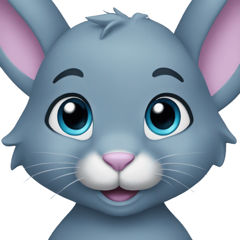 Blue bunny emoji