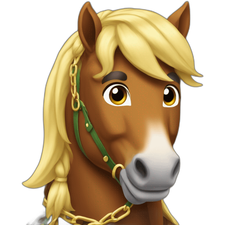 Link sur un cheval emoji