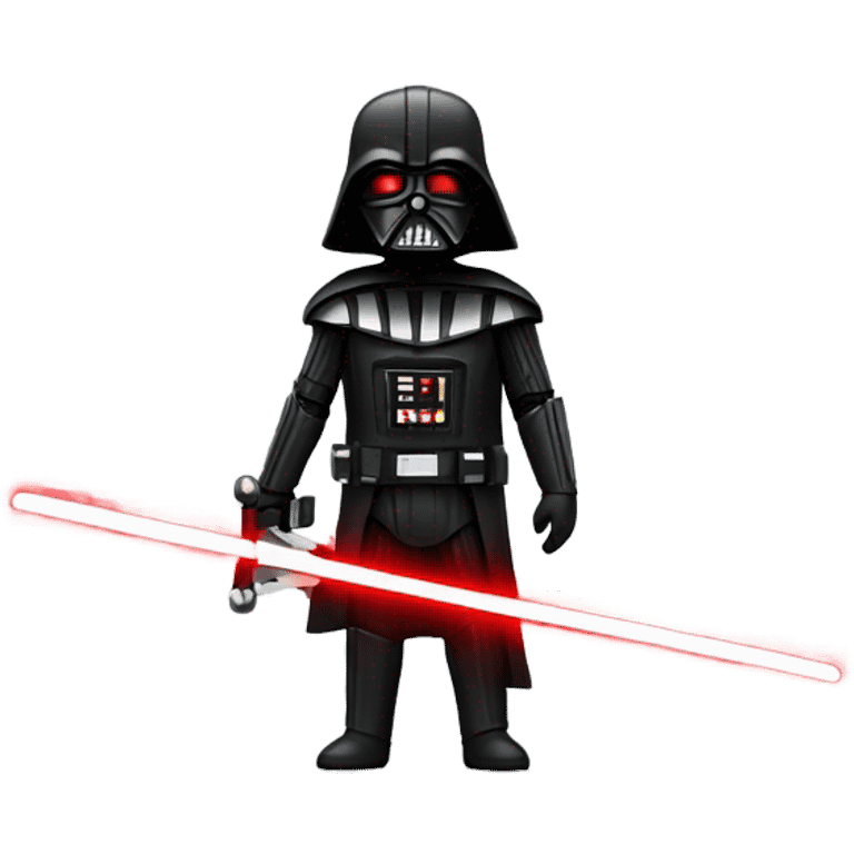 dark vador qui tien un sabre laser rouge emoji