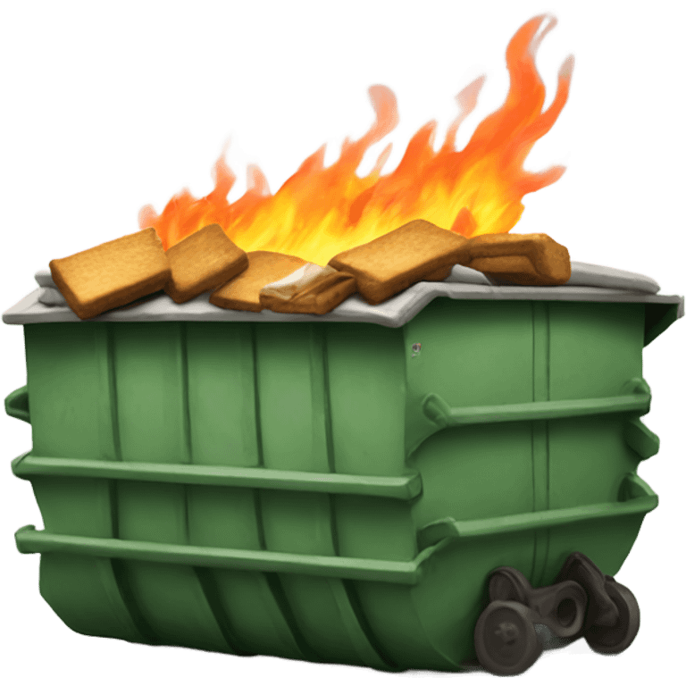 dumpster fire smore emoji