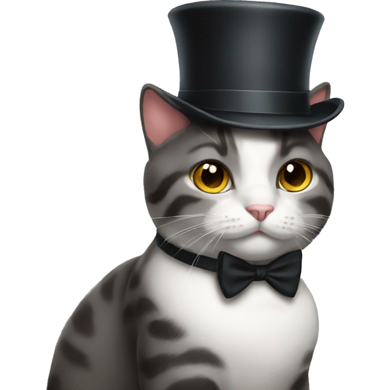 cat with tophat emoji