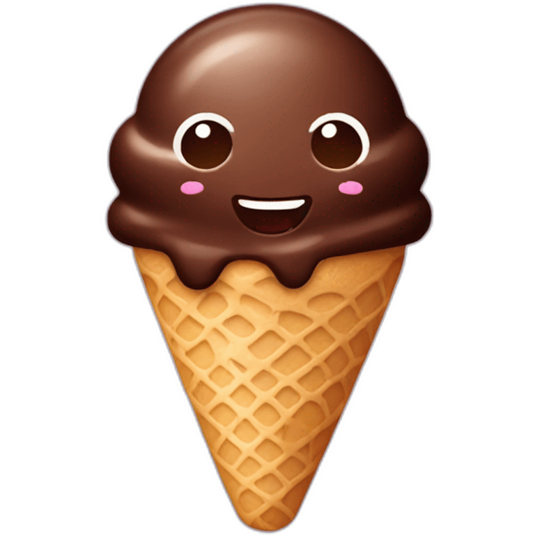 Chocolate ice cream  emoji