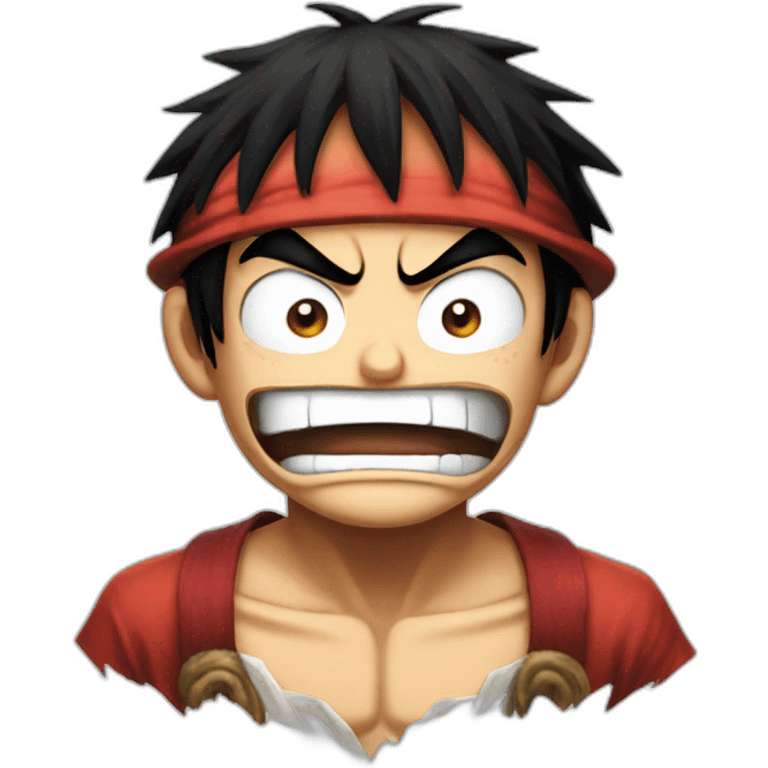 Angry luffy emoji