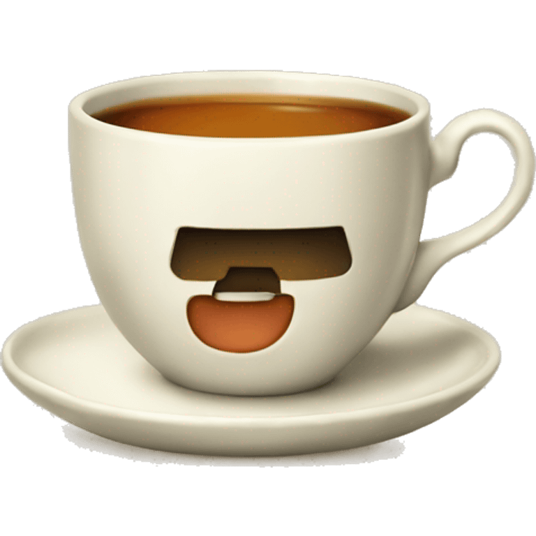 Vintage cup of tea emoji