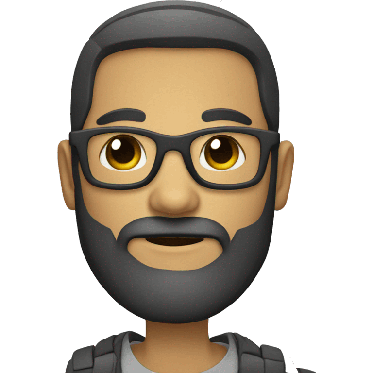 IT guy with beard and square glasses emoji