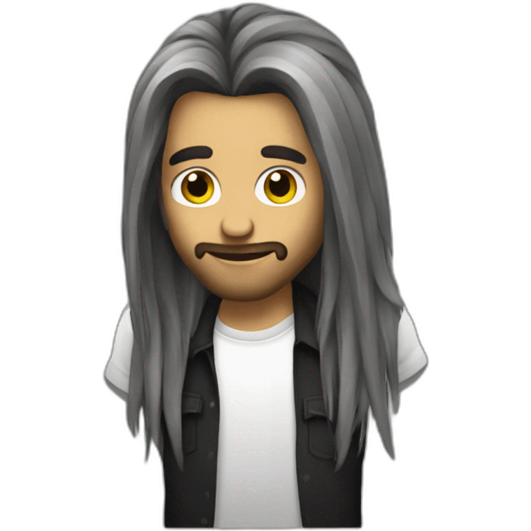 long hair DJ emoji