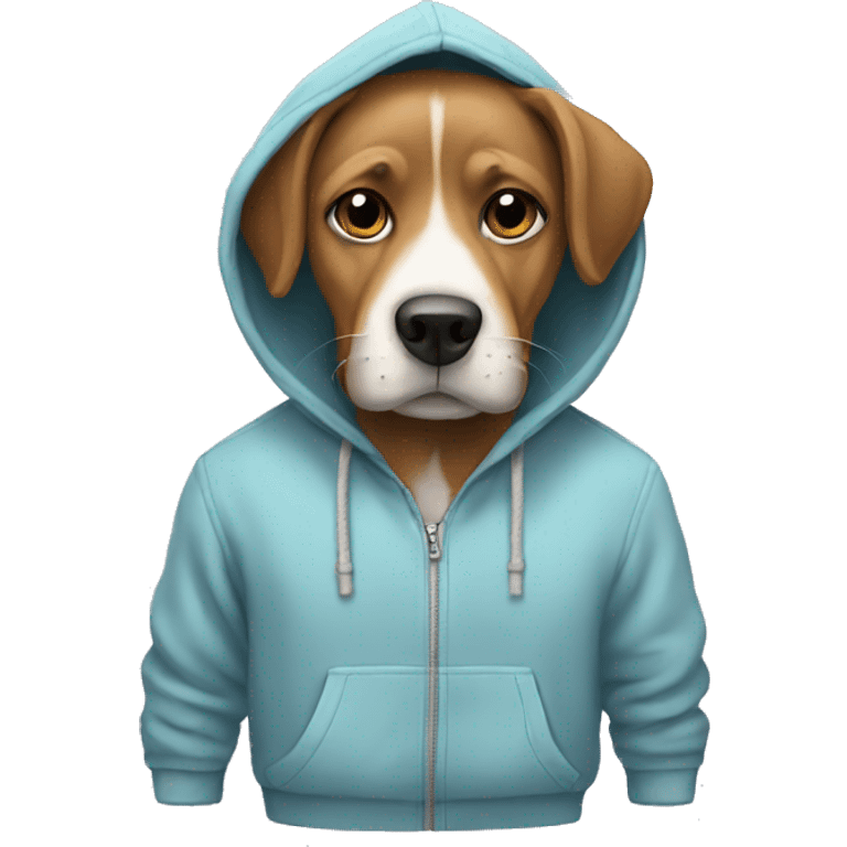 dog wear a hoodie emoji