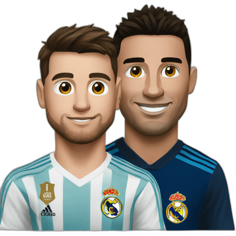 Ronaldo,Messi emoji