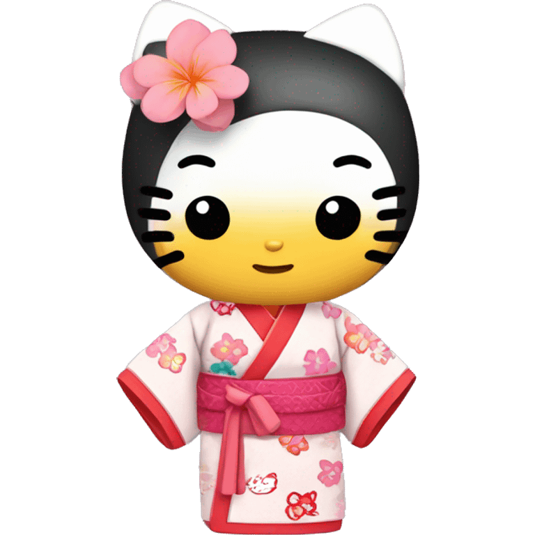 Hello kitty in kimono  emoji