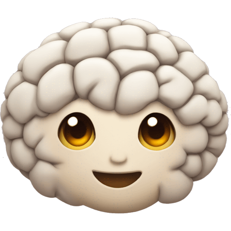 a cute brain  emoji