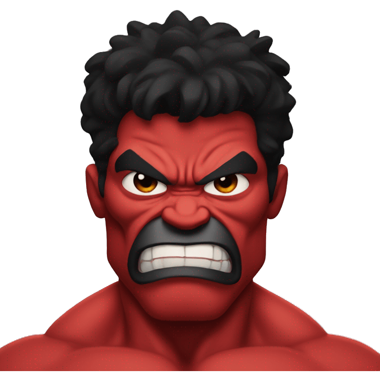 Red Hulk with black hair emoji