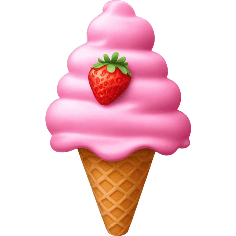 Strawberry ice cream emoji