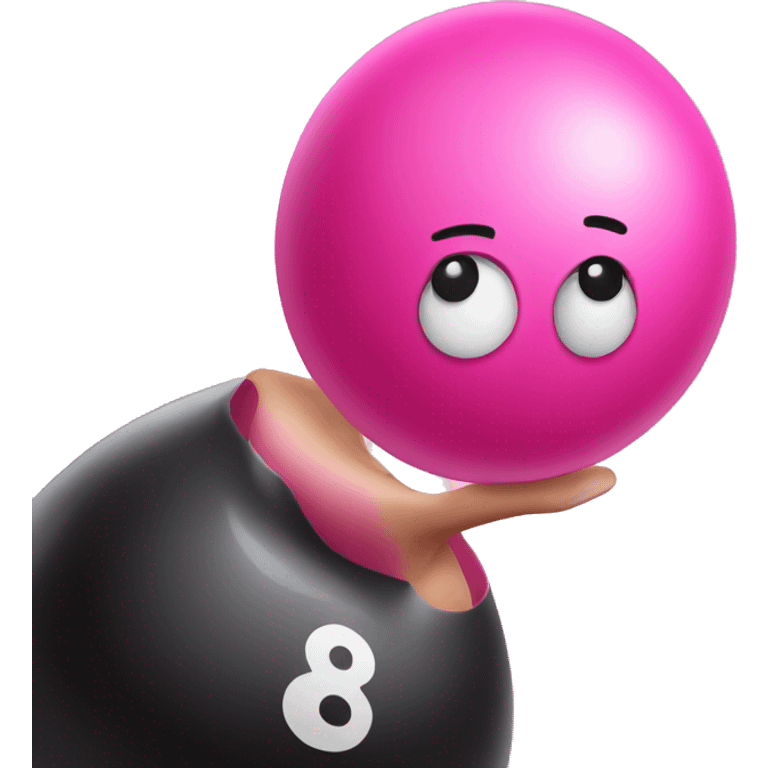 Pink 8 ball emoji