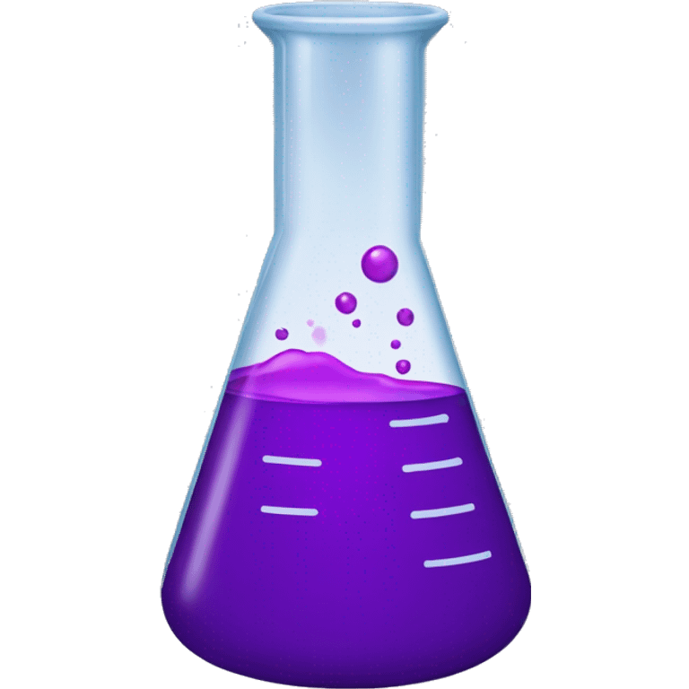 Lab beaker with purple substance in it  emoji