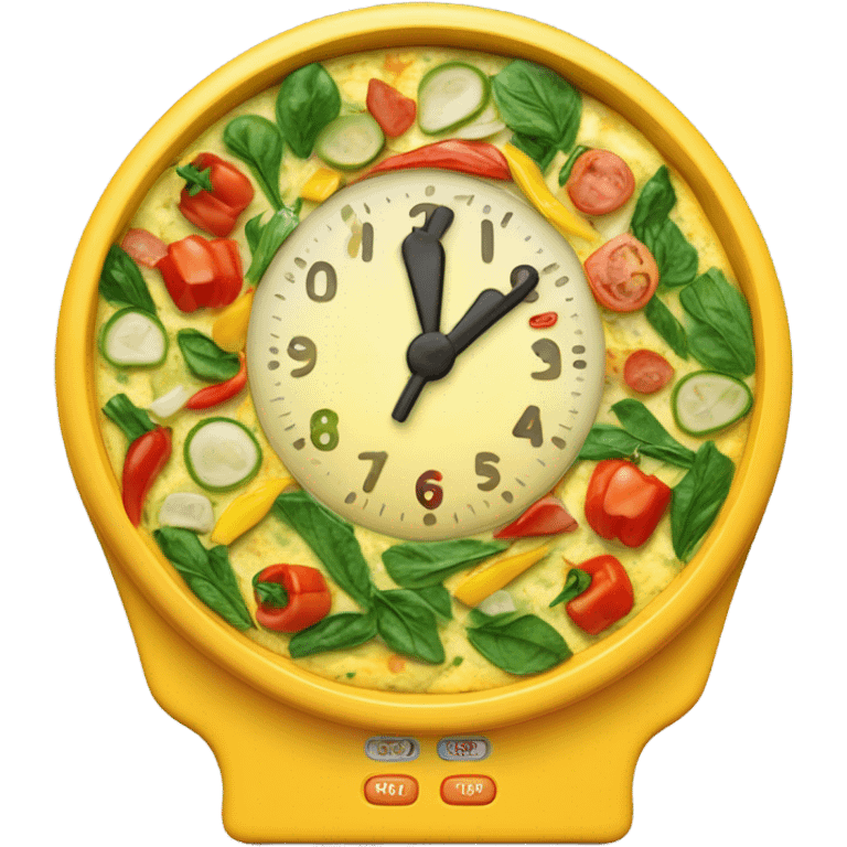 Frittata alarm clock emoji