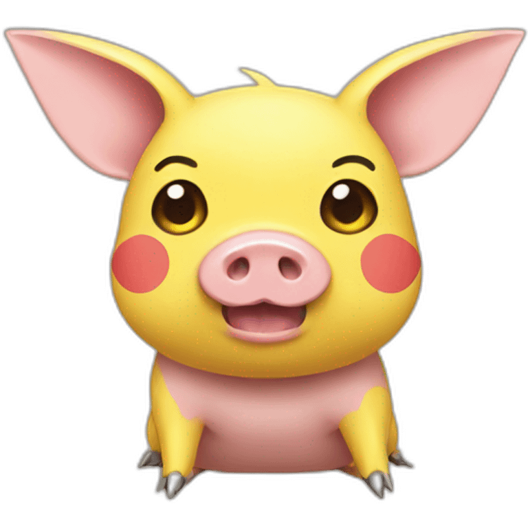 Pig pikachu emoji