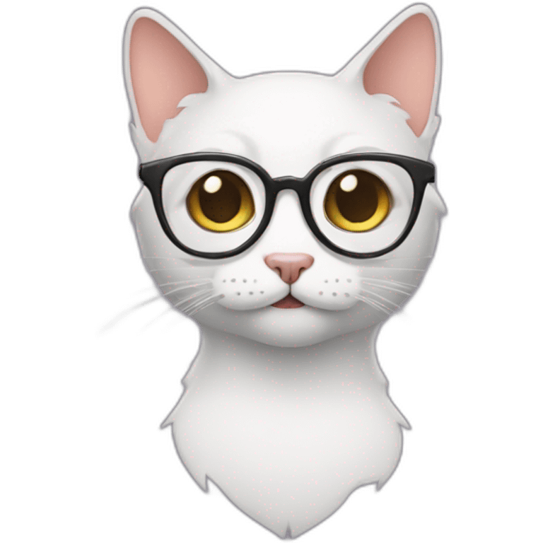 cat with nerd face emoji