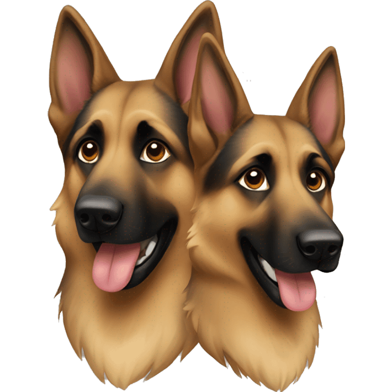 2 German shepherd dogs  emoji