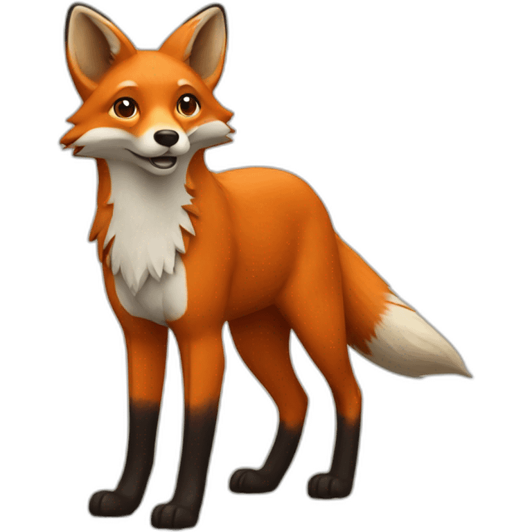 fox consisting of two-dimensional figures emoji