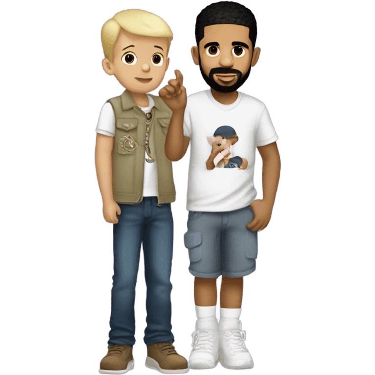 Drake  with kid￼ emoji