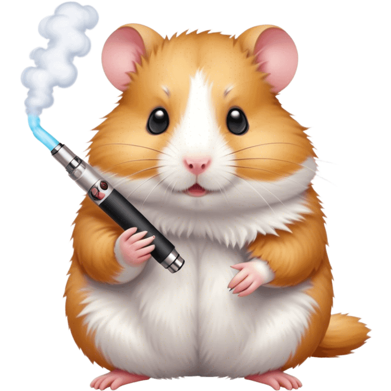 Hamster smoking a vape pen emoji