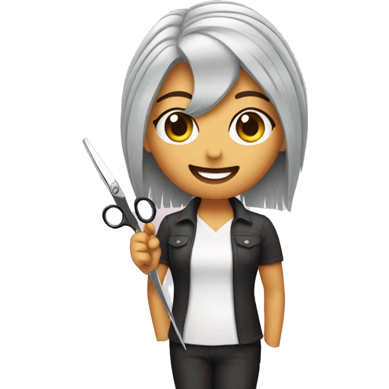 hairdresser with scissors emoji