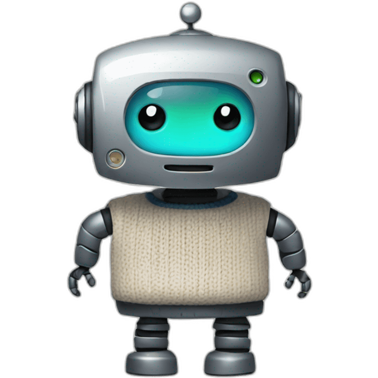 Robot wearing a sweater emoji