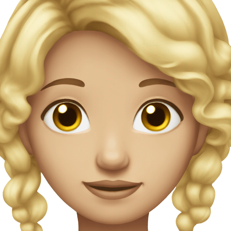 Hazel eyes with blonde hair girl  emoji