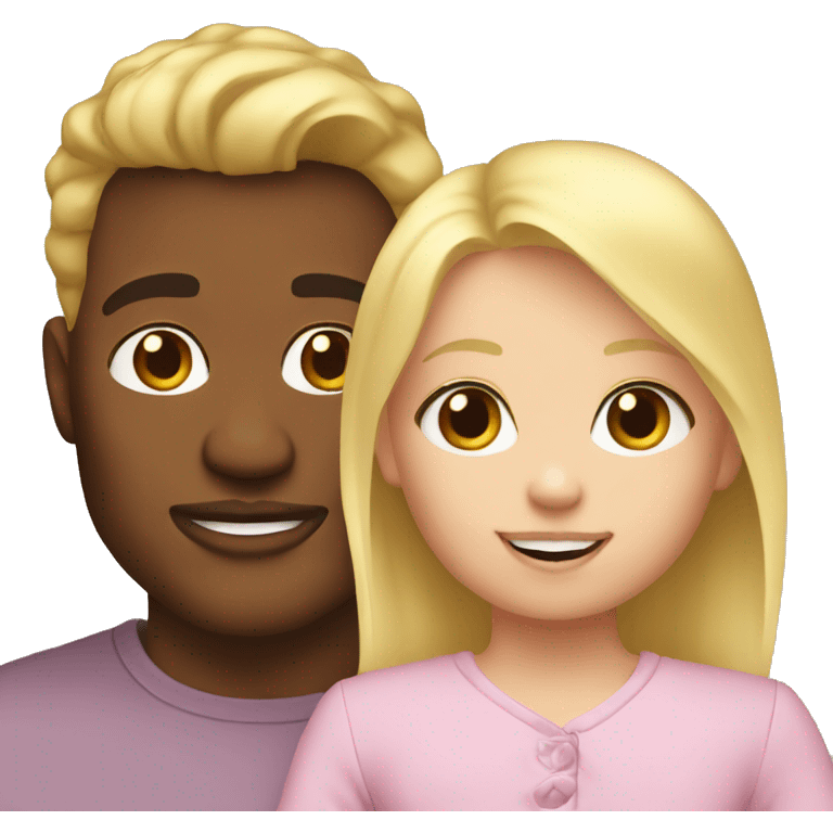 blonde dad and blonde baby girl emoji