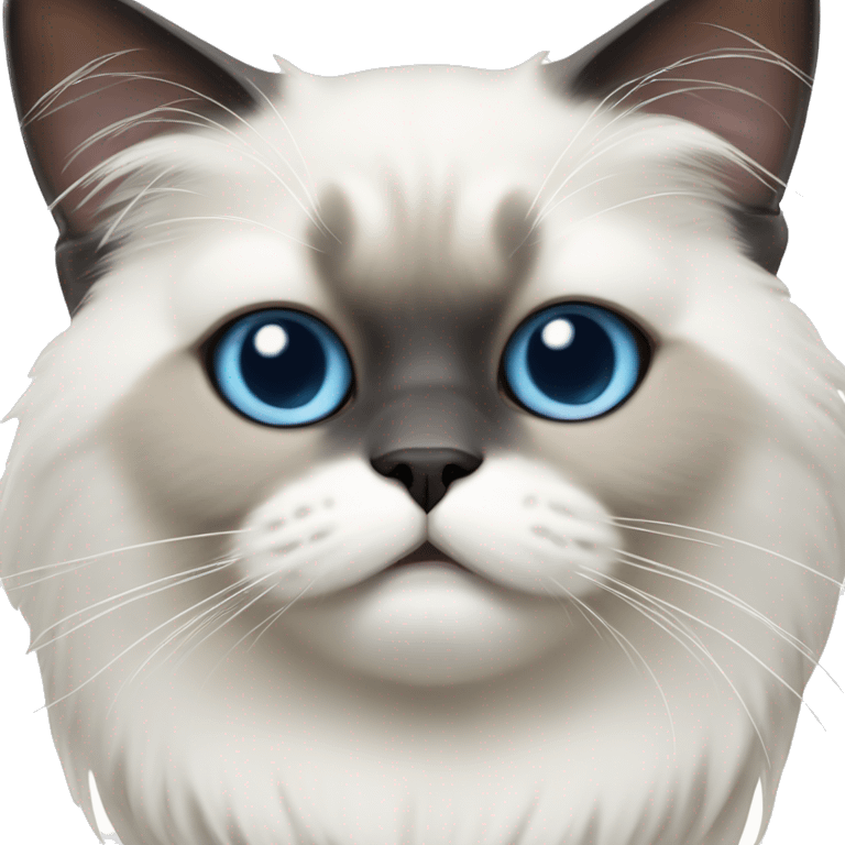 Blue eye Himalayan cat with tongue sticking out  emoji