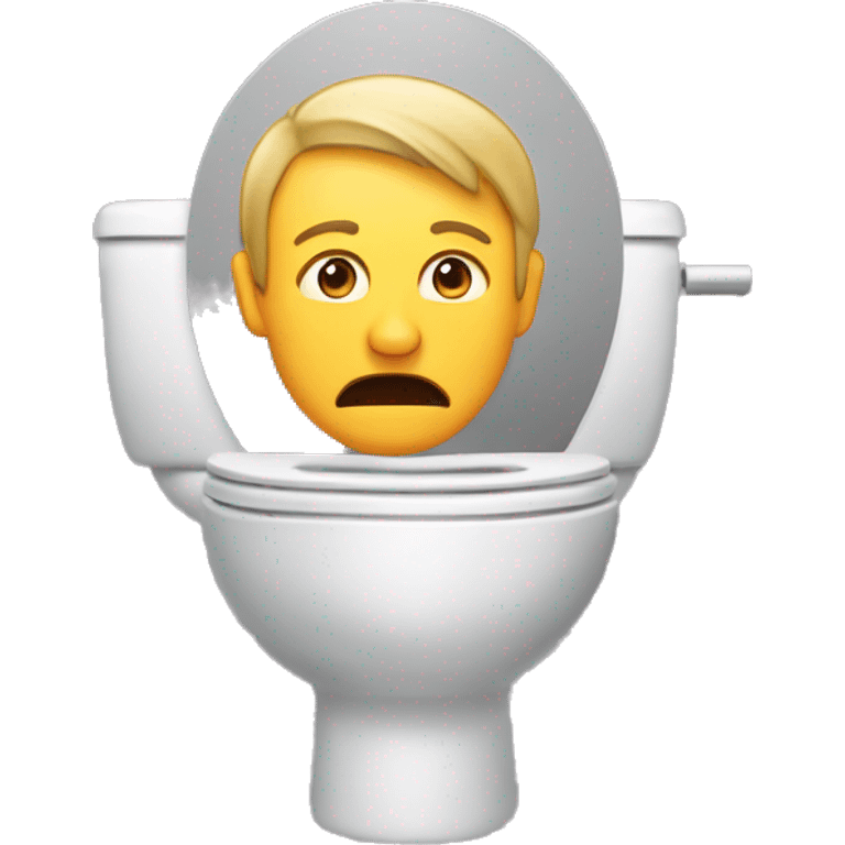 Man’s head coming out of toilet  emoji