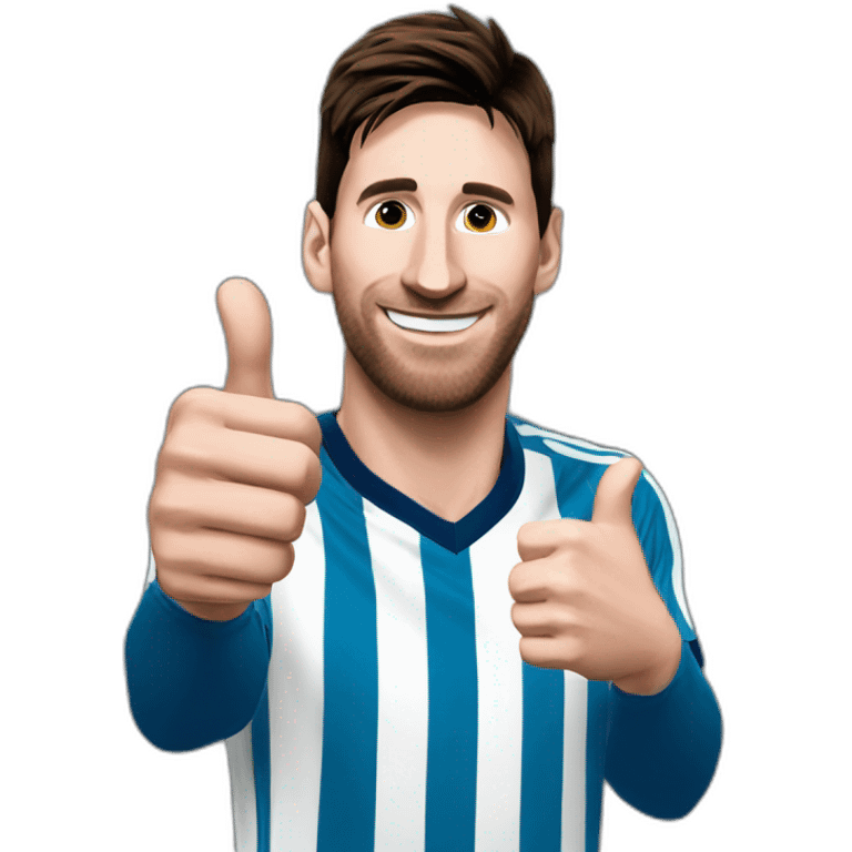 messi thumbs up emoji