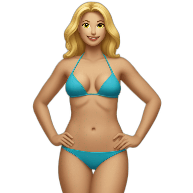 soft-fit Caucasian woman bikini (beach body) bed emoji